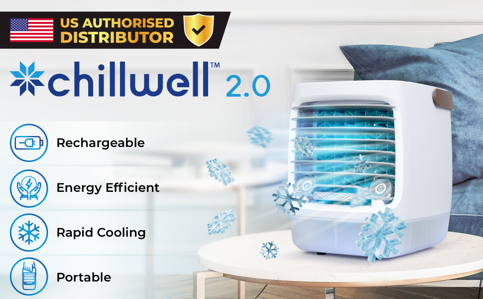 ChillWell 2.0 Portable Air Cooler - Compact and efficient personal cooling device