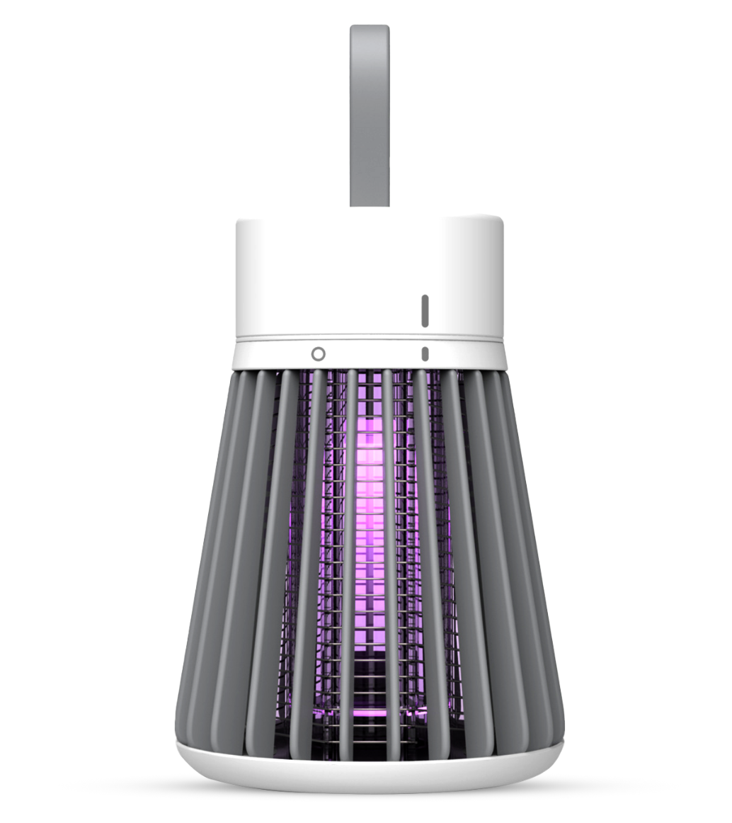 Mosquitozap - Modern white and grey design with purple UV light