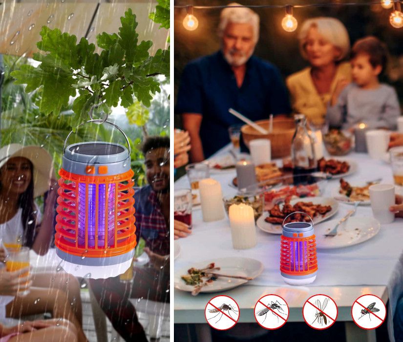 BuzzHawk AI providing mosquito protection during camping