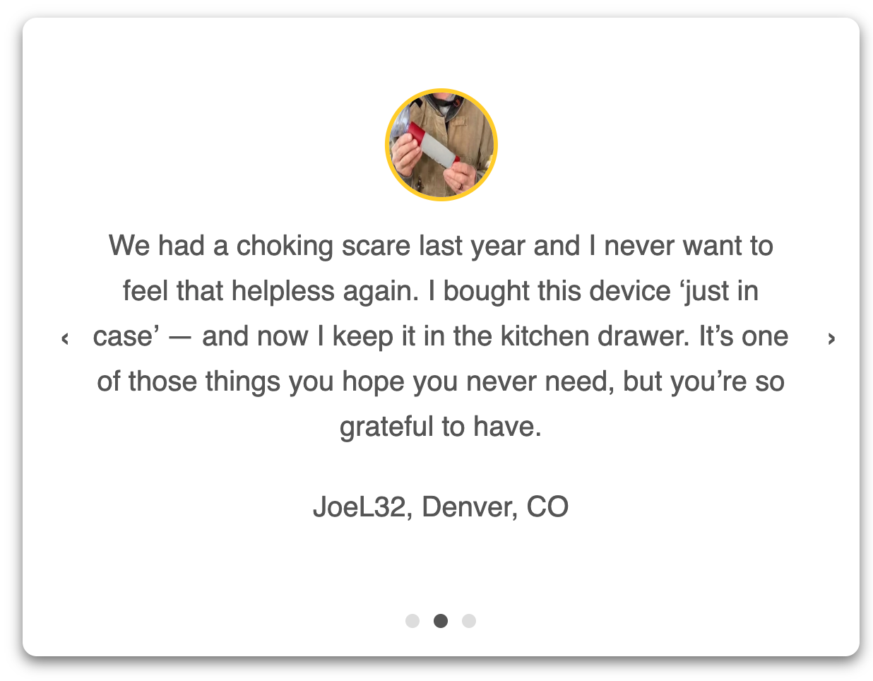 ResqVac™ Anti-Choking Device