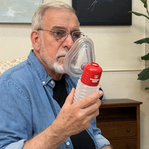 PLACE - Adult-sized mask on face